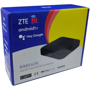 TV Box ZTE B866V2K Android TV | 2GB RAM + 8GB | 4K Ultra HD | Negro | Control Remoto con Voz