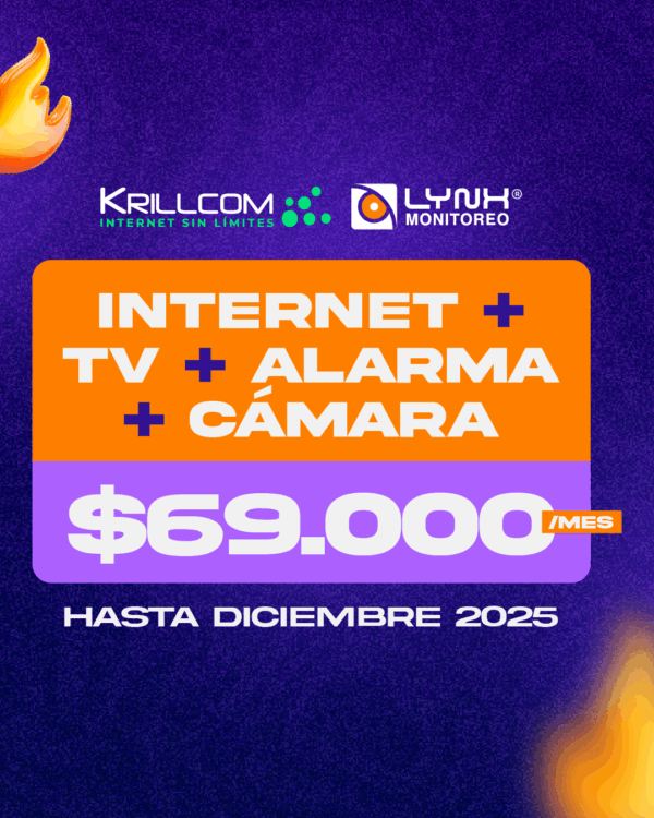 Internet + TV + Alarma + Cámara