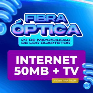 Internet FIBRA 50/10 + TV
